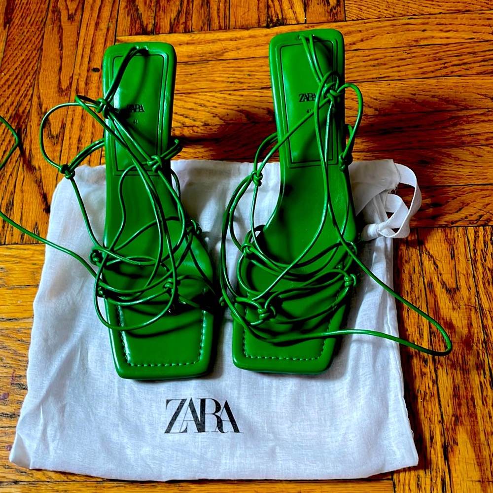 Zara strap heeled sandals